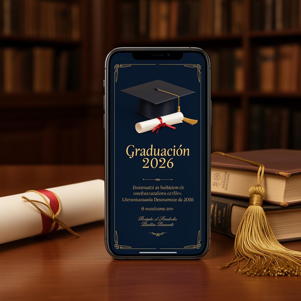 Invitación de graduación elegante